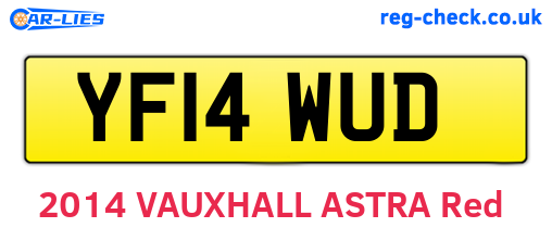 YF14WUD are the vehicle registration plates.