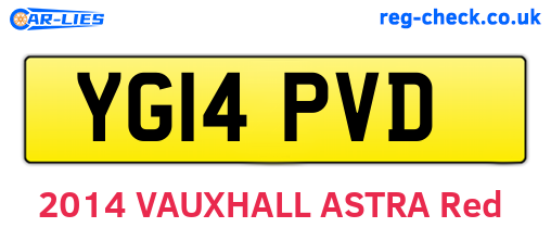 YG14PVD are the vehicle registration plates.