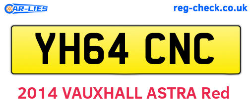 YH64CNC are the vehicle registration plates.