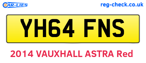 YH64FNS are the vehicle registration plates.