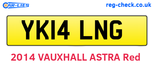 YK14LNG are the vehicle registration plates.