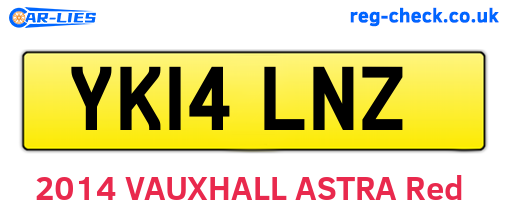YK14LNZ are the vehicle registration plates.