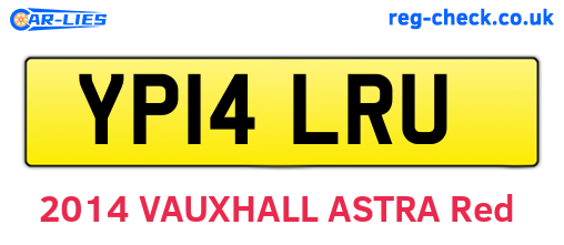 YP14LRU are the vehicle registration plates.