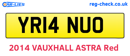 YR14NUO are the vehicle registration plates.