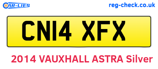 CN14XFX are the vehicle registration plates.