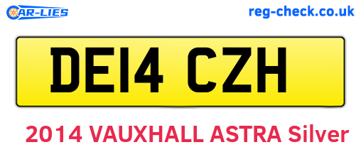 DE14CZH are the vehicle registration plates.