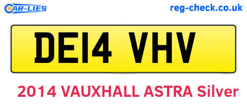 DE14VHV are the vehicle registration plates.