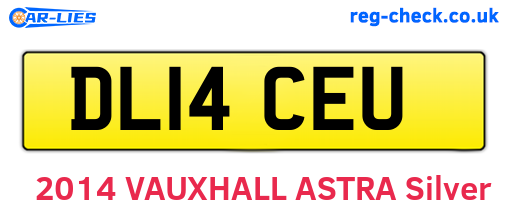 DL14CEU are the vehicle registration plates.