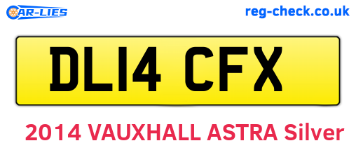 DL14CFX are the vehicle registration plates.