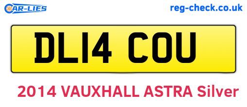 DL14COU are the vehicle registration plates.