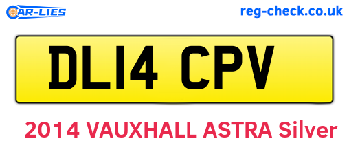 DL14CPV are the vehicle registration plates.