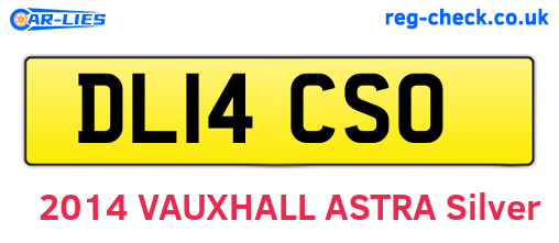 DL14CSO are the vehicle registration plates.