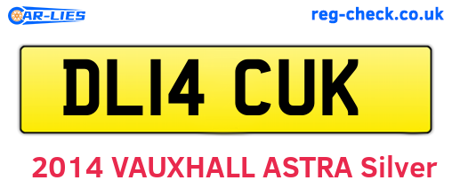 DL14CUK are the vehicle registration plates.