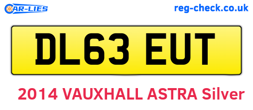 DL63EUT are the vehicle registration plates.