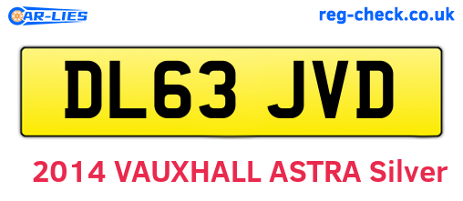 DL63JVD are the vehicle registration plates.
