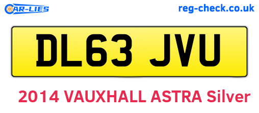 DL63JVU are the vehicle registration plates.