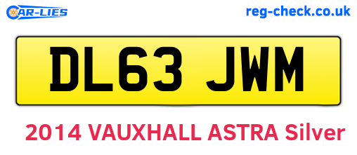 DL63JWM are the vehicle registration plates.
