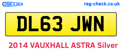 DL63JWN are the vehicle registration plates.
