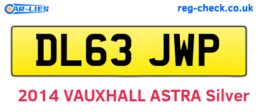 DL63JWP are the vehicle registration plates.
