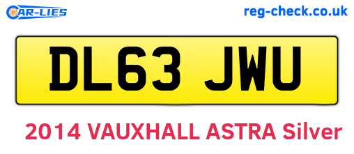DL63JWU are the vehicle registration plates.