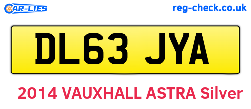 DL63JYA are the vehicle registration plates.