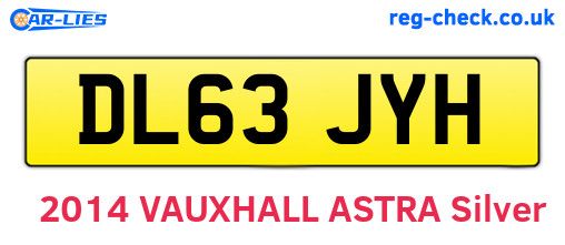 DL63JYH are the vehicle registration plates.