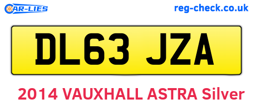 DL63JZA are the vehicle registration plates.