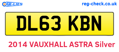 DL63KBN are the vehicle registration plates.