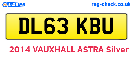 DL63KBU are the vehicle registration plates.