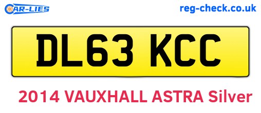 DL63KCC are the vehicle registration plates.