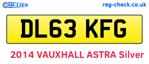 DL63KFG are the vehicle registration plates.