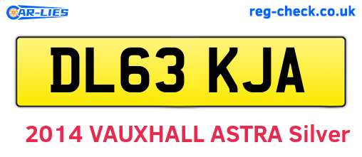 DL63KJA are the vehicle registration plates.