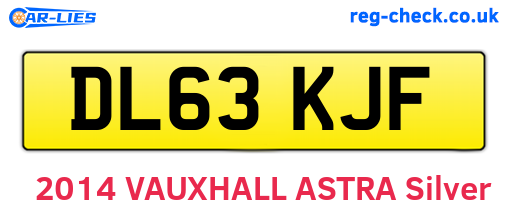 DL63KJF are the vehicle registration plates.