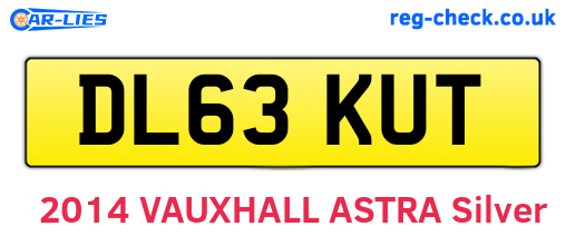 DL63KUT are the vehicle registration plates.