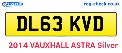 DL63KVD are the vehicle registration plates.