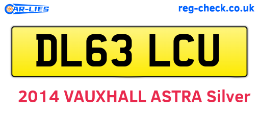 DL63LCU are the vehicle registration plates.