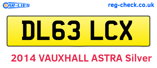 DL63LCX are the vehicle registration plates.