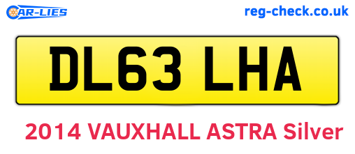 DL63LHA are the vehicle registration plates.
