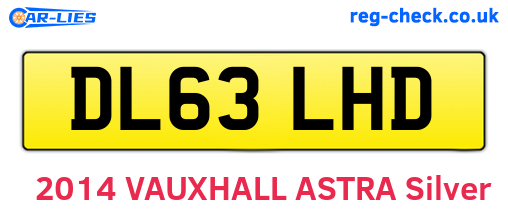 DL63LHD are the vehicle registration plates.