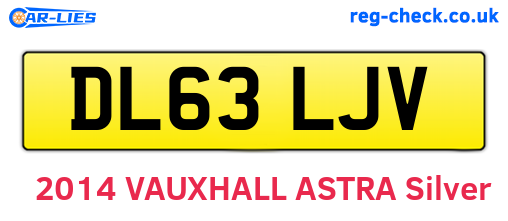 DL63LJV are the vehicle registration plates.
