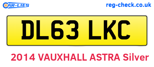 DL63LKC are the vehicle registration plates.