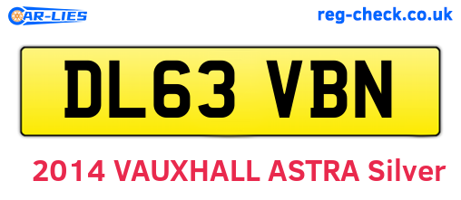 DL63VBN are the vehicle registration plates.