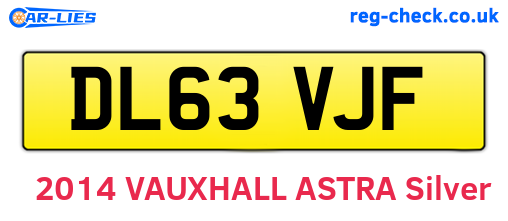 DL63VJF are the vehicle registration plates.