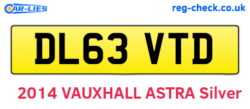 DL63VTD are the vehicle registration plates.