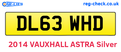DL63WHD are the vehicle registration plates.