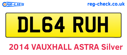 DL64RUH are the vehicle registration plates.