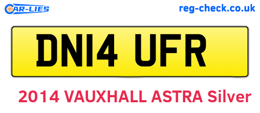 DN14UFR are the vehicle registration plates.