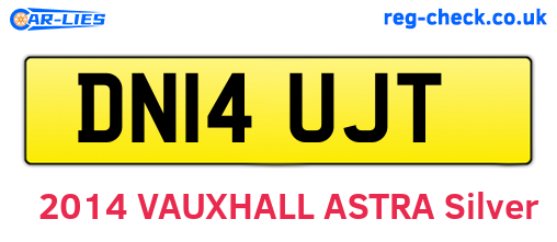 DN14UJT are the vehicle registration plates.