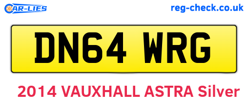 DN64WRG are the vehicle registration plates.