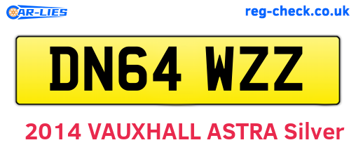 DN64WZZ are the vehicle registration plates.